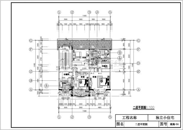 某豪华欧式独立别墅建筑设计施工图-图二