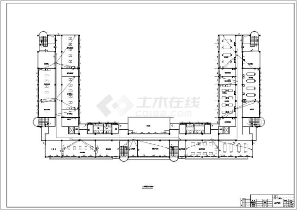 某地区山东某学院电缆电视电气cad设计施工图-图二