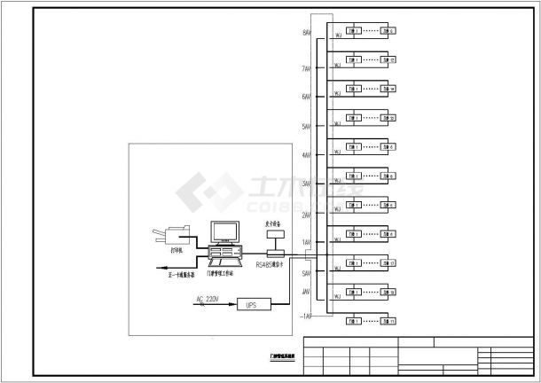 南京某地图书馆弱电电气cad设计施工图-图二