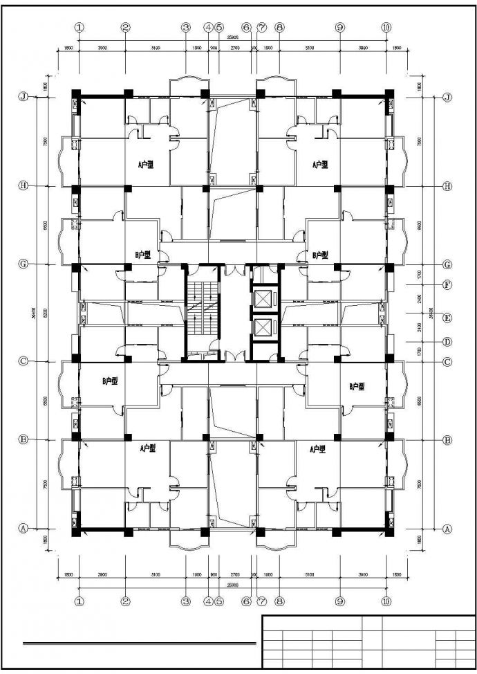 高层商住楼防雷设计CAD方案图纸_图1