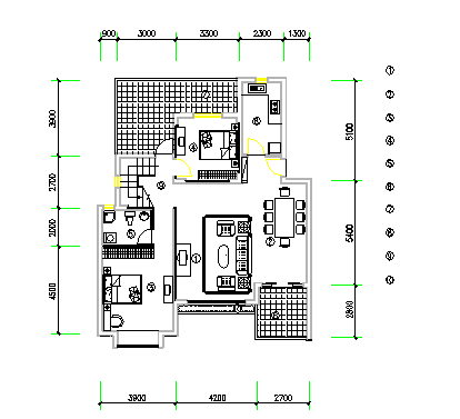 一整套十分详细的别墅户型设计图纸-图二