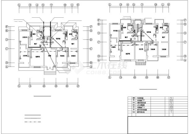 某大型住宅社区强弱电CAD设计图纸-图一