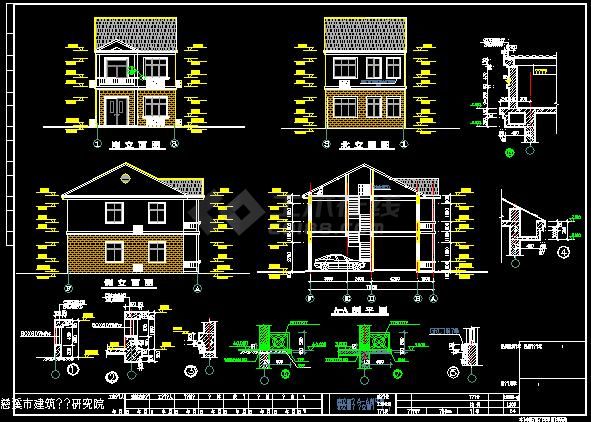 简单小型的私家住宅设计建筑图（共4张）-图二