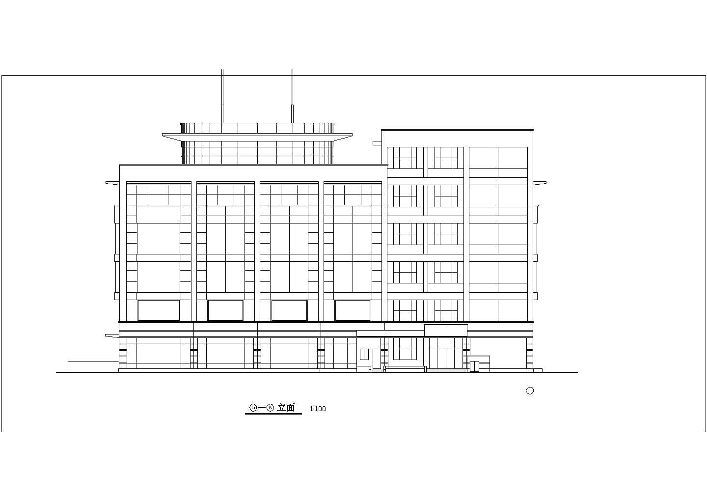 某地区岳堤超市全套CAD建筑施工图