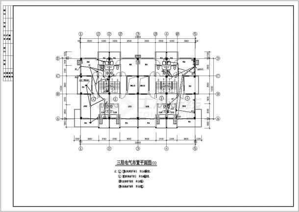 齐河达别墅建筑电气设计CAD全套施工图纸-图一