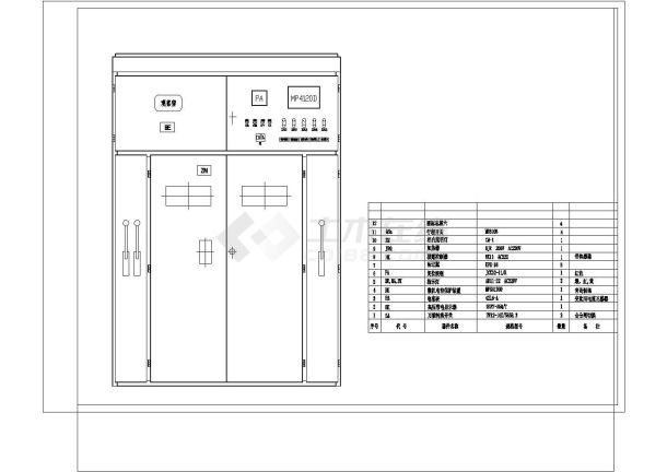 某地区开关柜系统电气cad设计施工图-图二