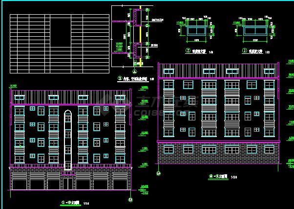 某地小型私人住宅楼建筑cad施工图（共4张）-图二