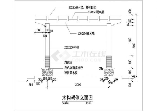 深圳如诗美地景观房产专业设计cad部分施工图纸-图二