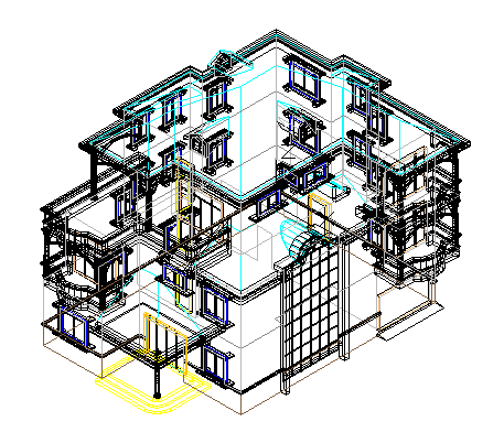三层别墅建筑施工图纸（含结构和模型图）-图二