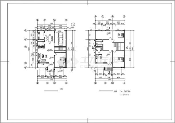 某栋多层别墅建筑施工图纸（全套）-图一