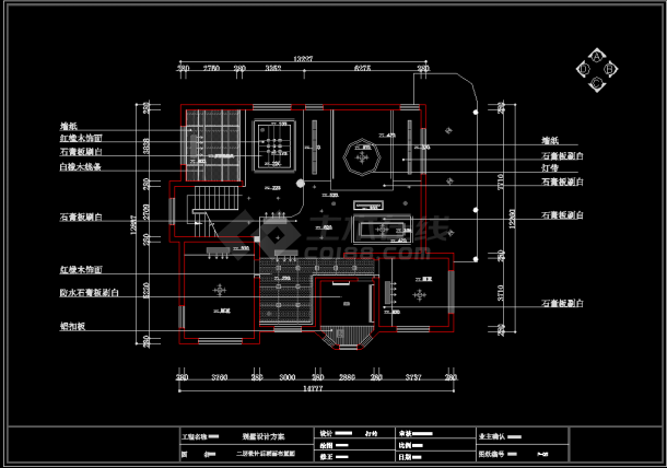 某地区一套实惠三层现代别墅装修设计图（附效果图）-图二