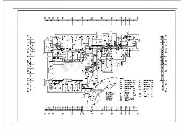 中医院干病房楼消防全套详细施工电气设计CAD图-图一