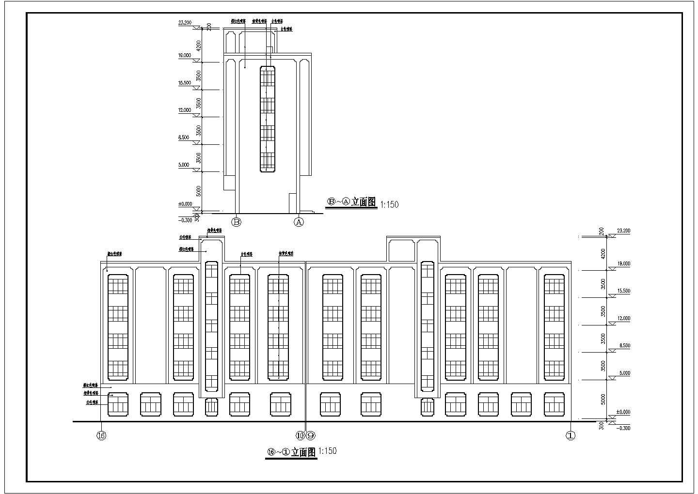 某地区北京万福酒店建筑cad图纸