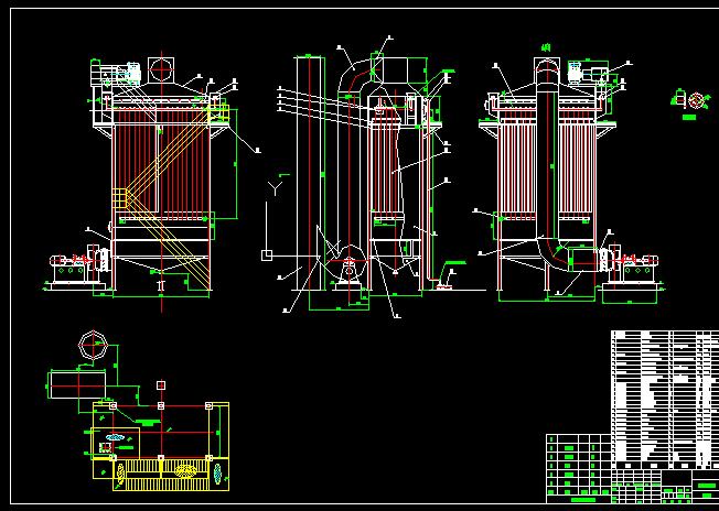 新作湿式电除尘器cad图纸（节点详细）_图1