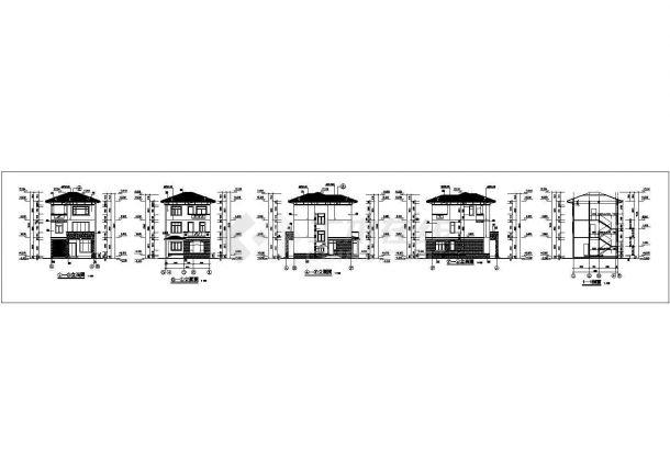 某地小型别墅建筑CAD设计图纸(共6张）-图二