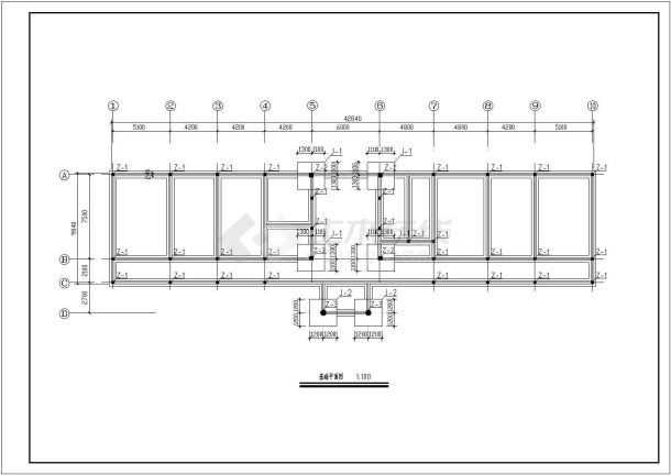 某地区公司采购办公楼建筑cad图纸-图二