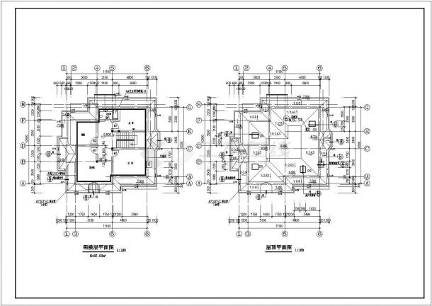 比较齐全的小别墅建筑设计图纸（共15张）-图二