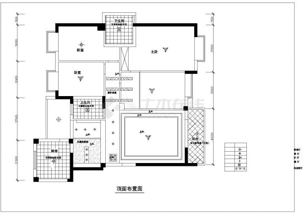福州某处家装装修设计方案CAD图纸-图一
