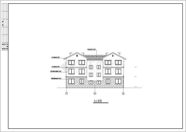 一套简单的别墅建筑CAD图（共12张）-图二