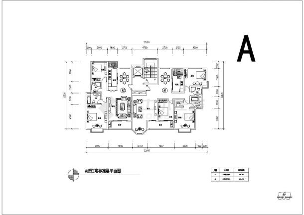 带电梯房型住宅楼建筑施工CAD设计图纸-图一