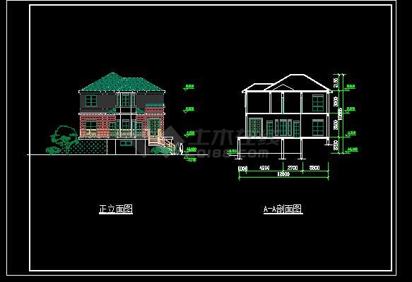 简单小型的小别墅建筑方案图（共4张）-图二