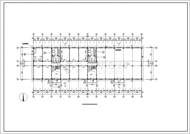 多层宿舍楼建筑施工CAD设计图纸-图一