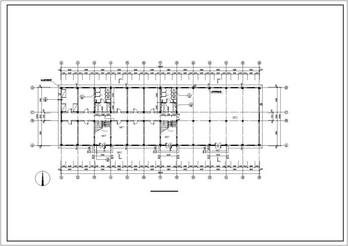 多层宿舍楼建筑施工CAD设计图纸_图1