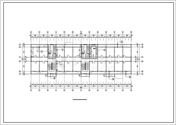 多层宿舍楼建筑施工CAD设计图纸-图二