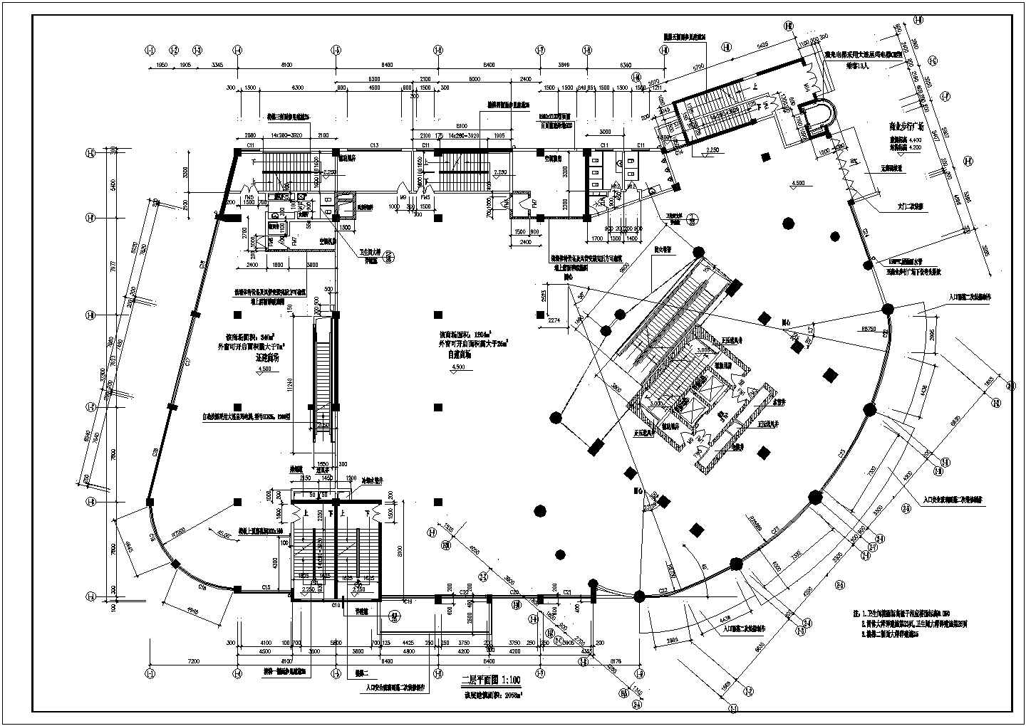 b栋住宅楼平面建筑施工CAD设计图纸