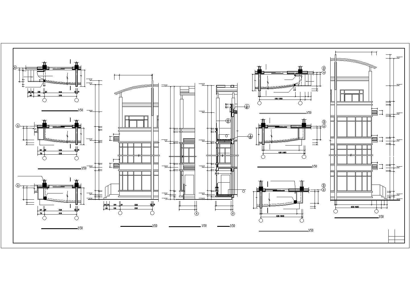 大型住宅楼建筑施工CAD设计图纸