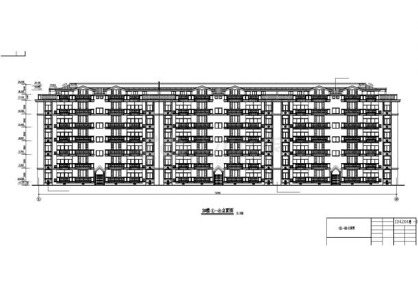 六层加跃层住宅楼建筑施工CAD设计图纸-图二