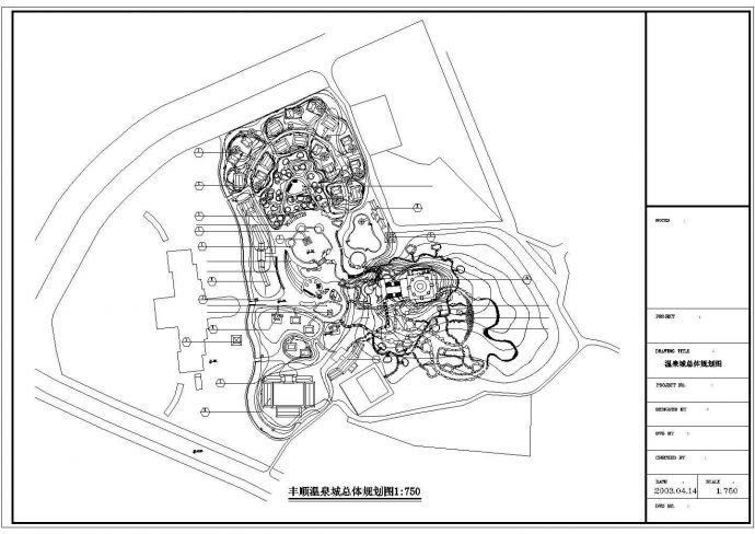 某温泉城总体道路整套规划cad设计精简图_图1