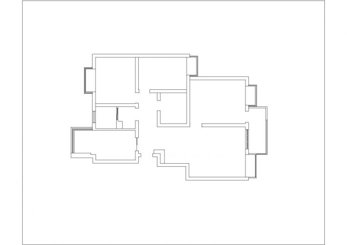 郑州某地家装室内CAD设计方案图_图1