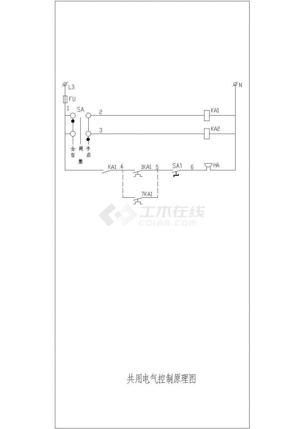 PLC应用之继电器、接触器控制系统电气cad原理图-图二