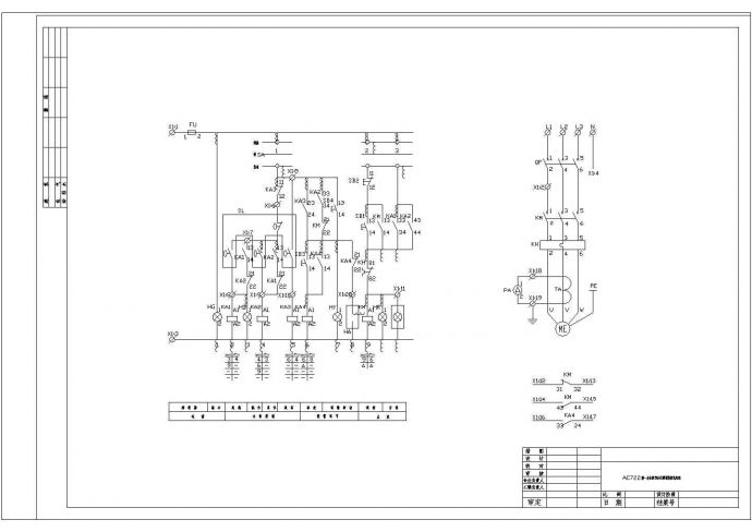 某厂电动机的控制电气cad原理图纸_图1