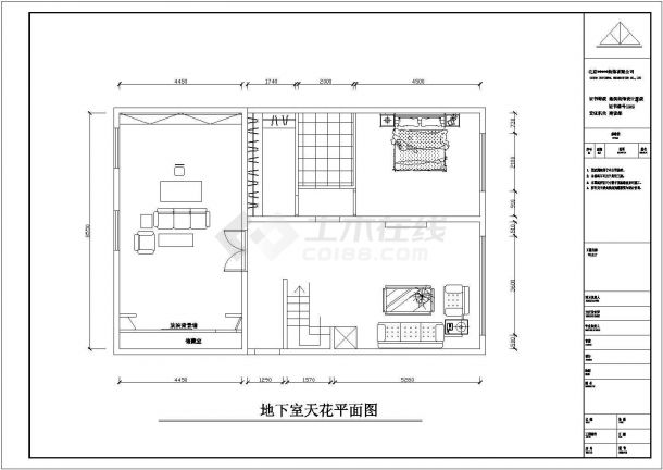 北京装饰有限公司室内装修cad设计图-图二