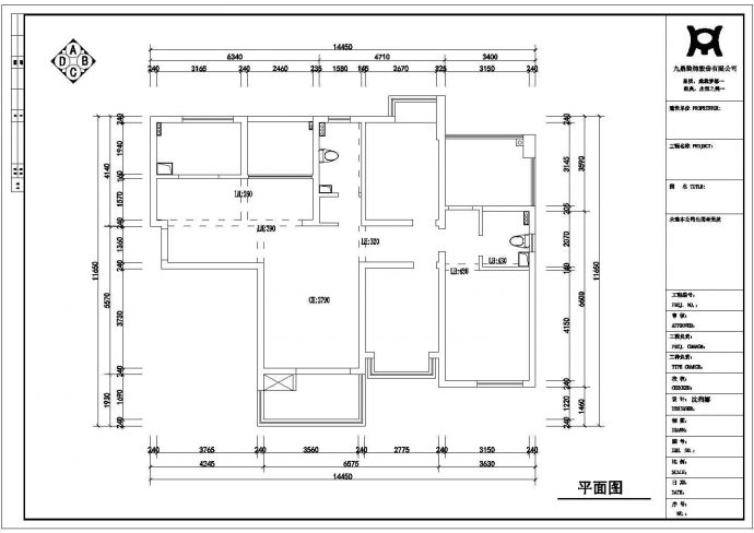 滁州某处家装室内CAD施工详图_图1