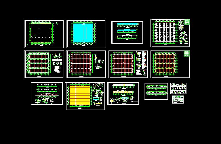 大型工业厂房建筑cad施工图纸（共14张）