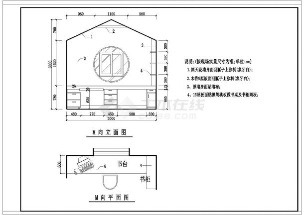 郑州某欧式别墅室内装修CAD设计图-图二