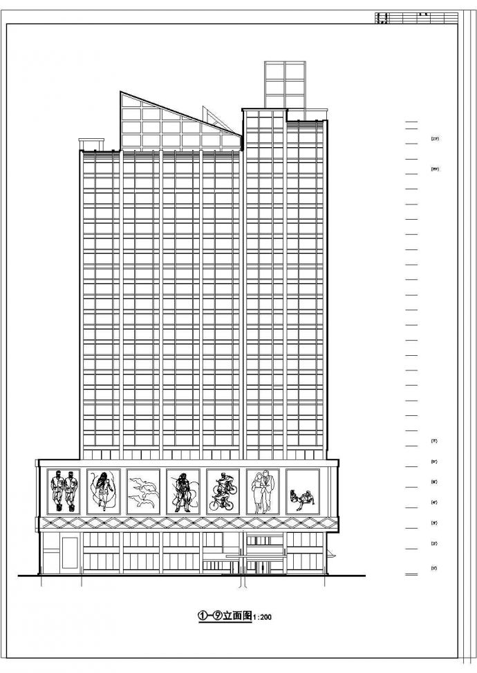 高层商住一体综合建筑cad设计施工详细图_图1