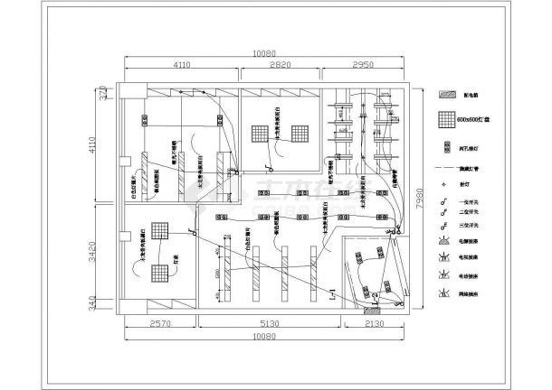 某装饰工程电气装修CAD设计详图-图二