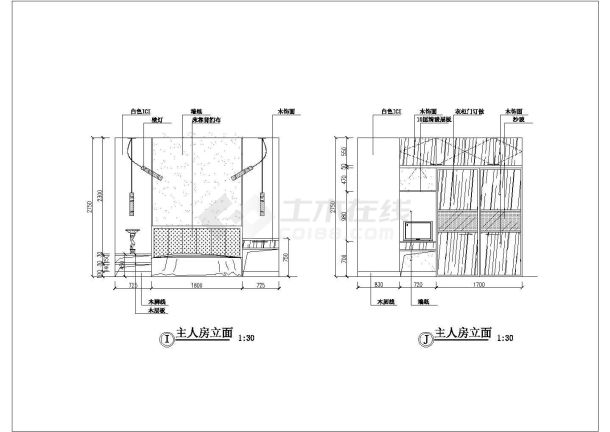 白云高尔夫某家装室内装修设计cad详图-图一