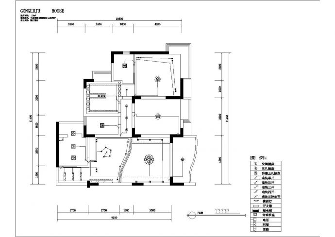 某集资公司办公楼室内装修设计方案图_图1