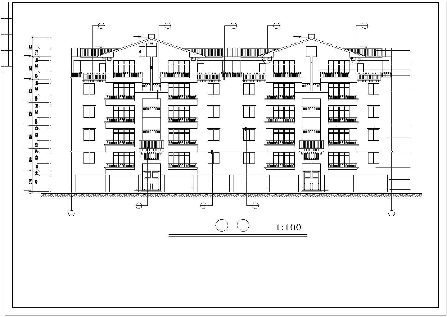 大学生宿舍公寓建筑设计cad施工详细图