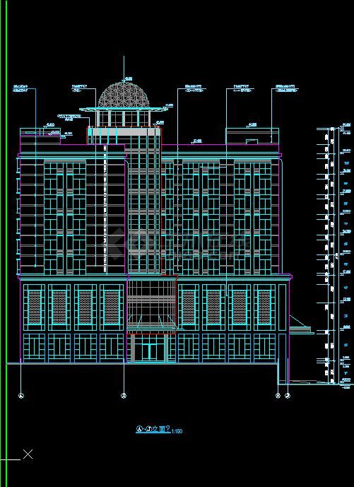 某酒店建筑cad设计方案图（共2张）-图二