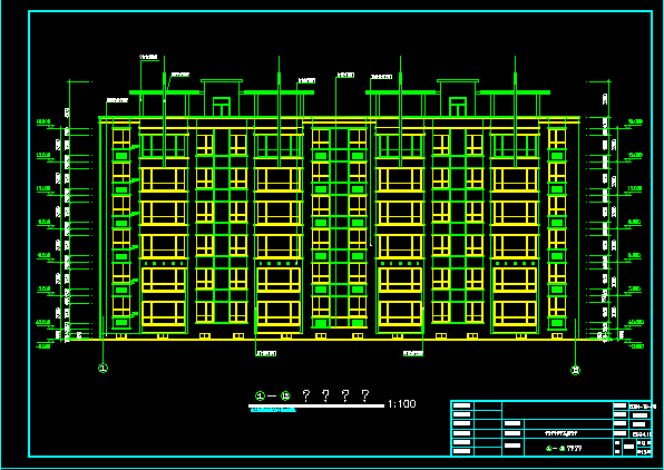 框架结构住宅楼CAD建筑施工设计方案图_图1
