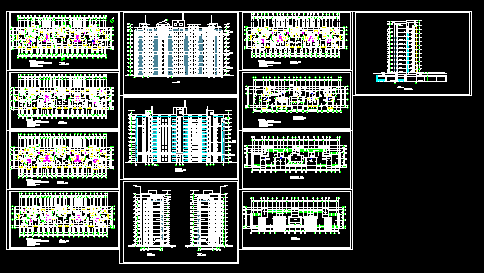 高层住宅楼建筑施工CAD方案设计图纸-图一