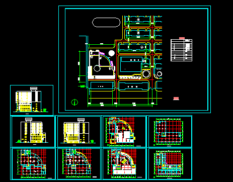 高层综合楼建筑施工CAD设计图纸方案_图1