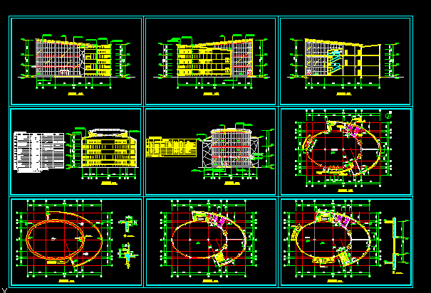 高级小区会所建筑施工CAD设计图纸_图1