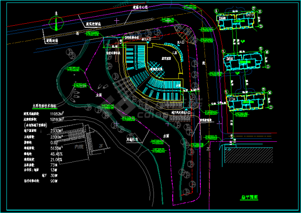 某大学六层星级会馆方案建筑CAD设计图纸-图一